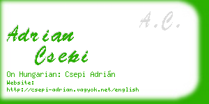adrian csepi business card