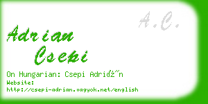 adrian csepi business card